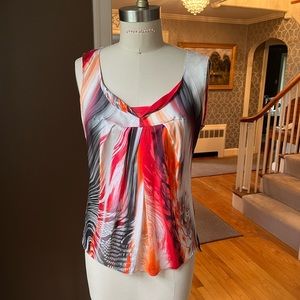 Elie Tahari Colorful Silk Top